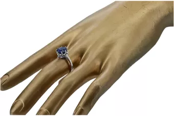 Сапфир Стерлинговое серебро 925 пробы Кольцо Винтаж изделия vrc157s